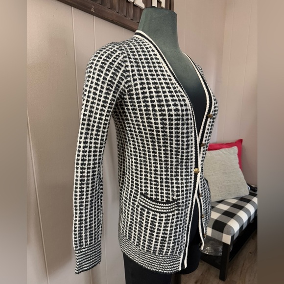 J. Crew • 100% Merino Wool Gold Button Cardigan Sweater - Picture 4 of 11